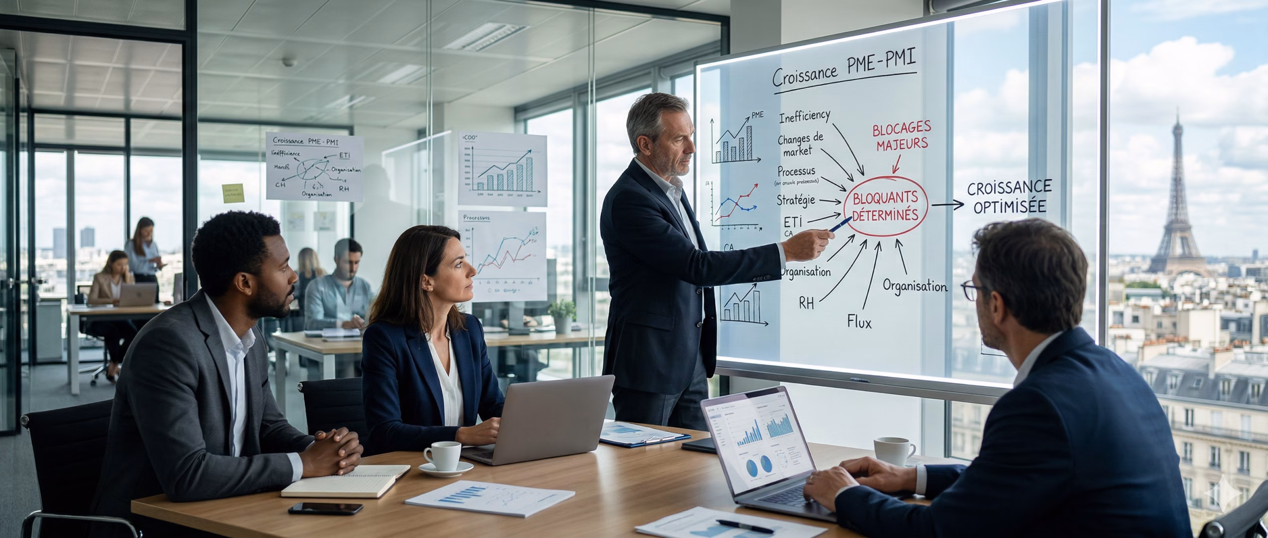 Réunion stratégique sur la croissance PME-PMI à Paris