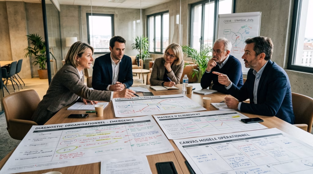 article-hub-pme-eti-accompagnement <span class="bsf-rt-reading-time"><span class="bsf-rt-display-label" prefix="Temps de lecture"></span> <span class="bsf-rt-display-time" reading_time="5"></span> <span class="bsf-rt-display-postfix" postfix="mns"></span></span><!-- .bsf-rt-reading-time --> Équipe de direction en réunion stratégique autour de documents d'analyse