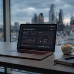 score de popularité de 1:100 pour coesor <span class="bsf-rt-reading-time"><span class="bsf-rt-display-label" prefix="Temps de lecture"></span> <span class="bsf-rt-display-time" reading_time="6"></span> <span class="bsf-rt-display-postfix" postfix="mns"></span></span><!-- .bsf-rt-reading-time --> Laptop affichant tableau de bord analytique avec vue panoramique urbaine
